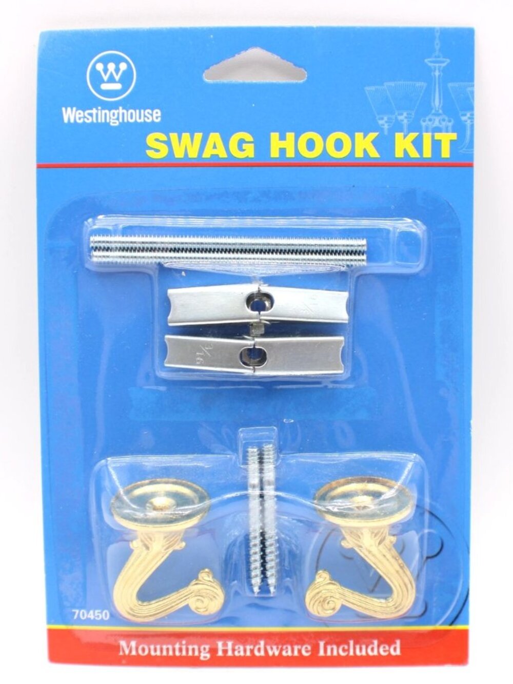 NEW Westinghouse Swag Hook Kit Gold Finish Ceiling Mount 70450 With Hardware